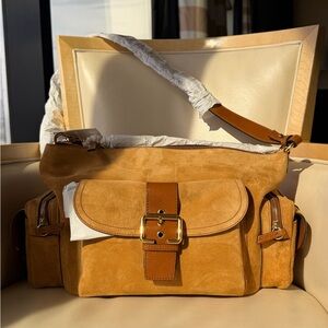 Chloé Medium Camera Double Carry Suede Satchel